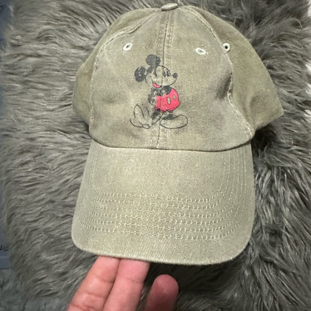Mickey Mouse Olive Green Cap